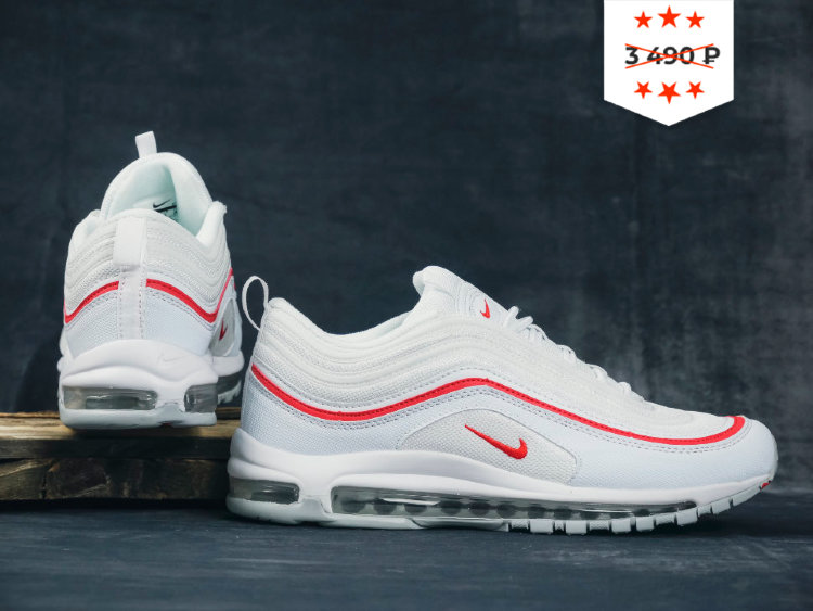 Кроссовки Nike Air Max 97 white/red